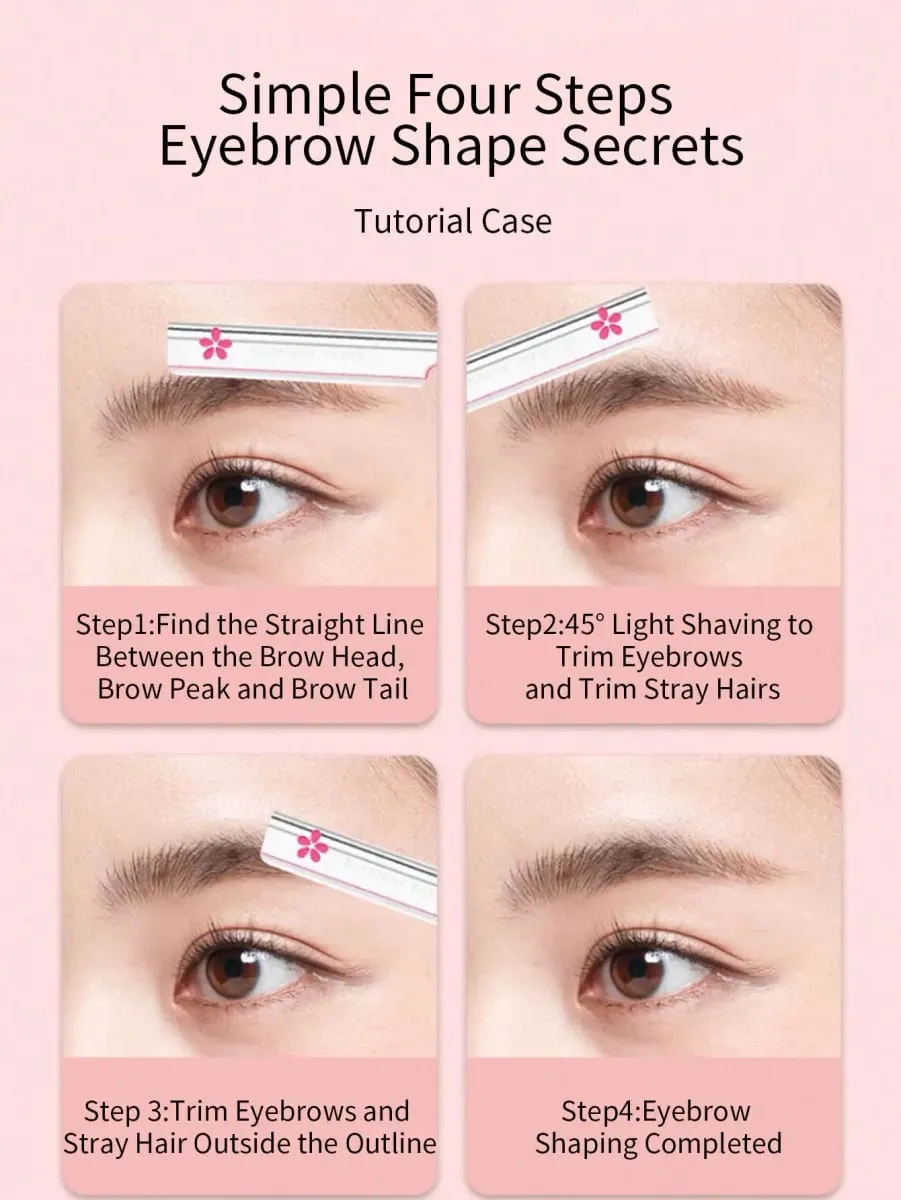 부드럽고 깨끗한 정리를위한 5pcs 작고 절묘한 Beipin 전문 눈썹 트리머 날카로운 블레이드