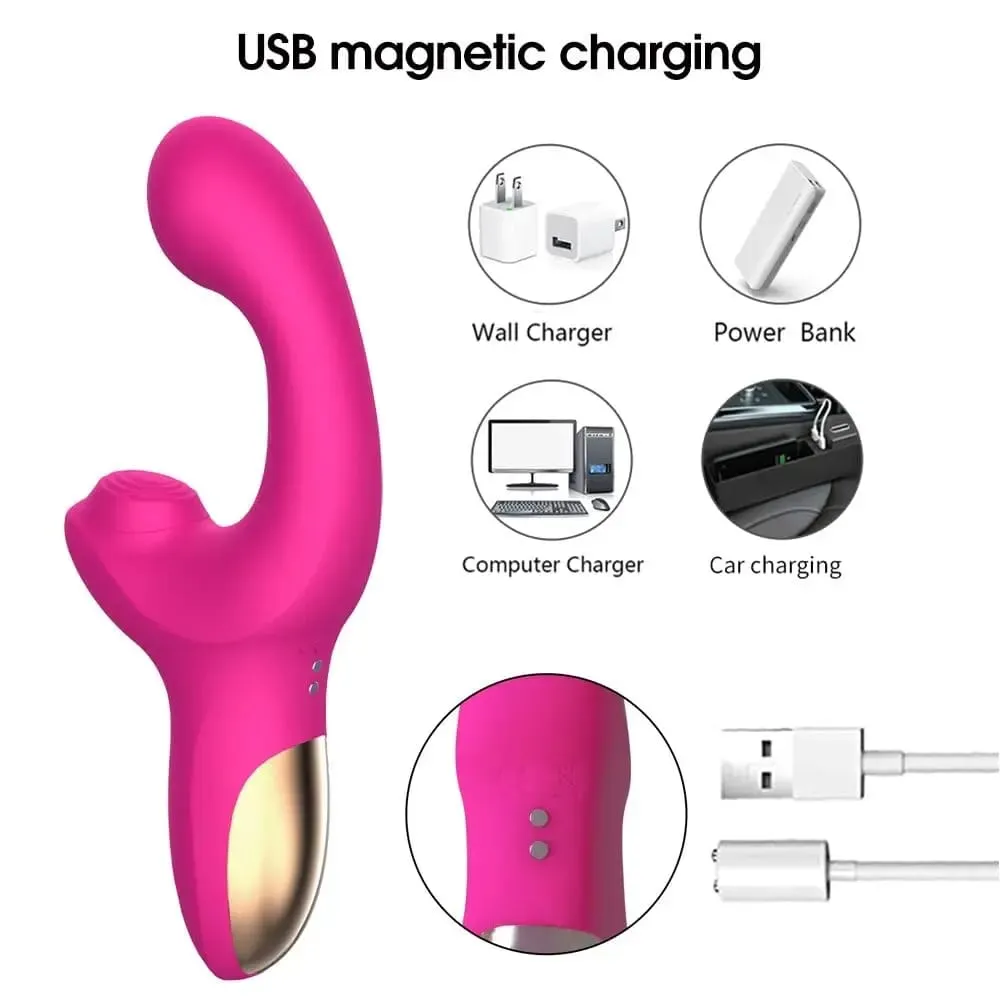 20 Bilis Napakahusay na Dildo Vibrator para sa mga Babae Clit Sucker Vacuum Clitoris Stimulator Mga Pang-adulto Goods Finger Wiggling Adults Sex Toy — image 4