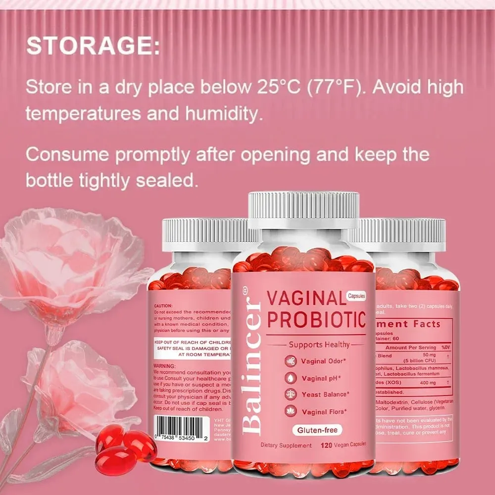 Balincer Probiotics for Women PH balanceado com probióticos e mistura probiótica de Lactobacillus - suplemento de saúde feminina — image 6