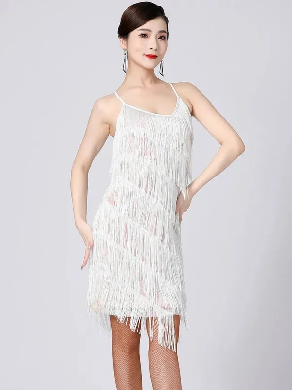 Dam 1920-tal Vintage Great Gatsby Party Paljettklänning Sexig V-ringad Sommar Cami Klänning Guld fransklänning Vestidos Flapper Kostymer — image 15