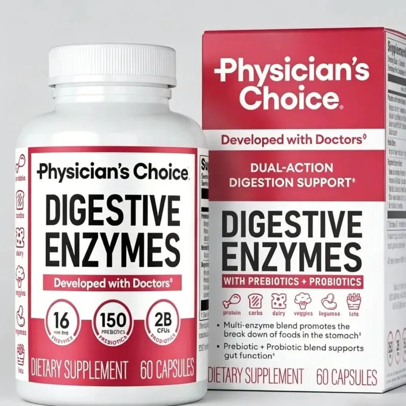 Enzimas digestivas - Saúde intestinal Multienzimas Prebióticos e probióticos orgânicos para saúde digestiva — image 1