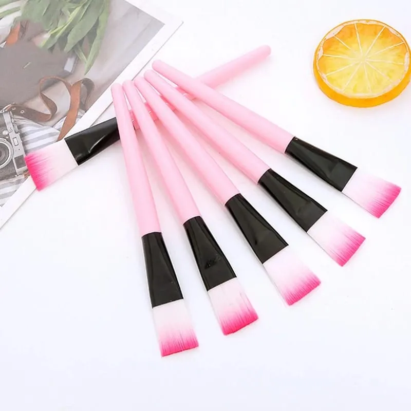 10Pcs Facial Mask Brush Makeup Brushes Eyes Face Skin Care Masks Applicator Cosmetics Mask Brush Tools Pink Handle.