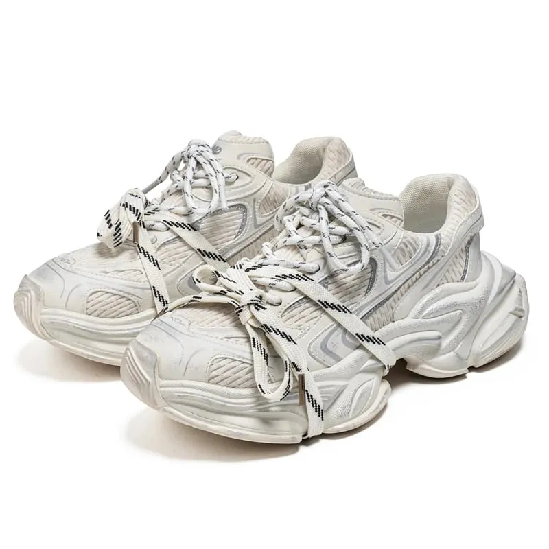 2025 New Women's Shoes Mesh Sneakers Casual Shoes White Couple Dad Shoes Ladies Autumn Star Same Style Flat Sport Anti-slip — image 9