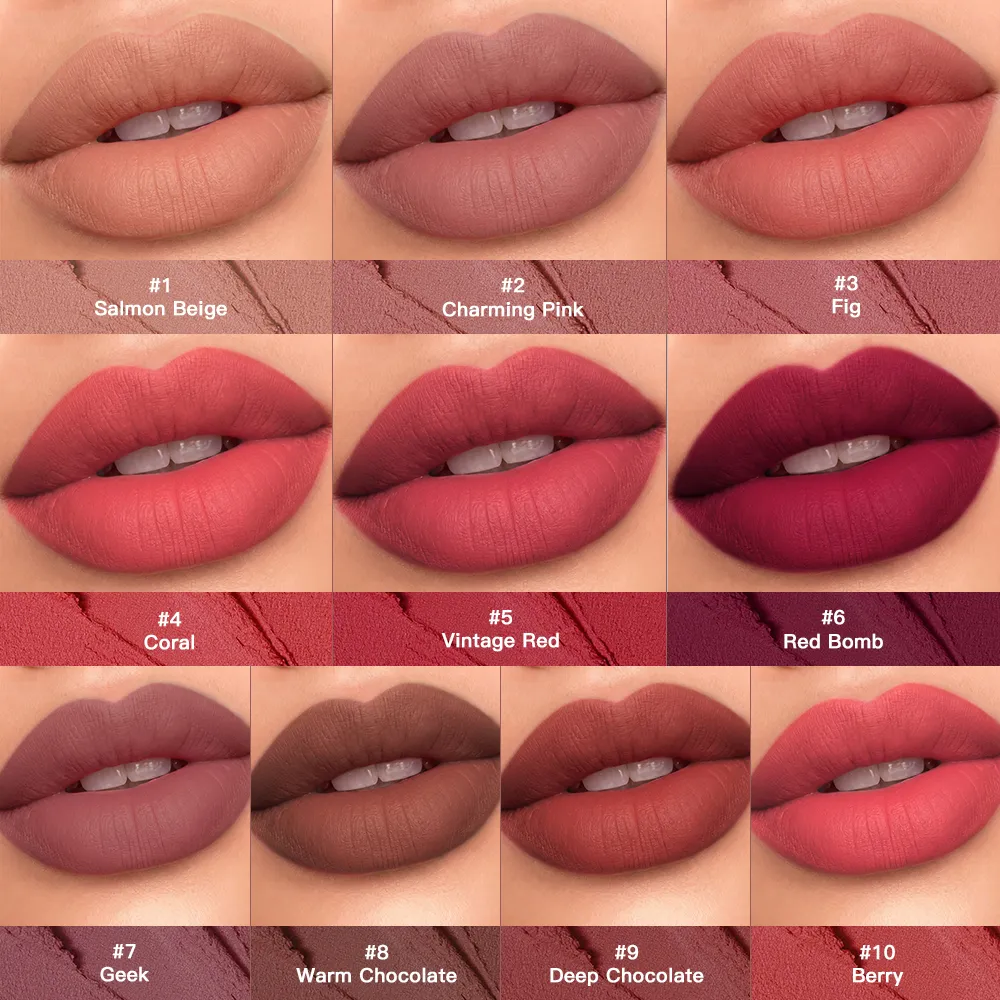 3 Pcs Christmas Lip Set Lip Volumizer Serum & Nude Blur Lip Tint Moisturizing Plumping Long Lasting Matte Lip Makeup Holiday Kit — image 5