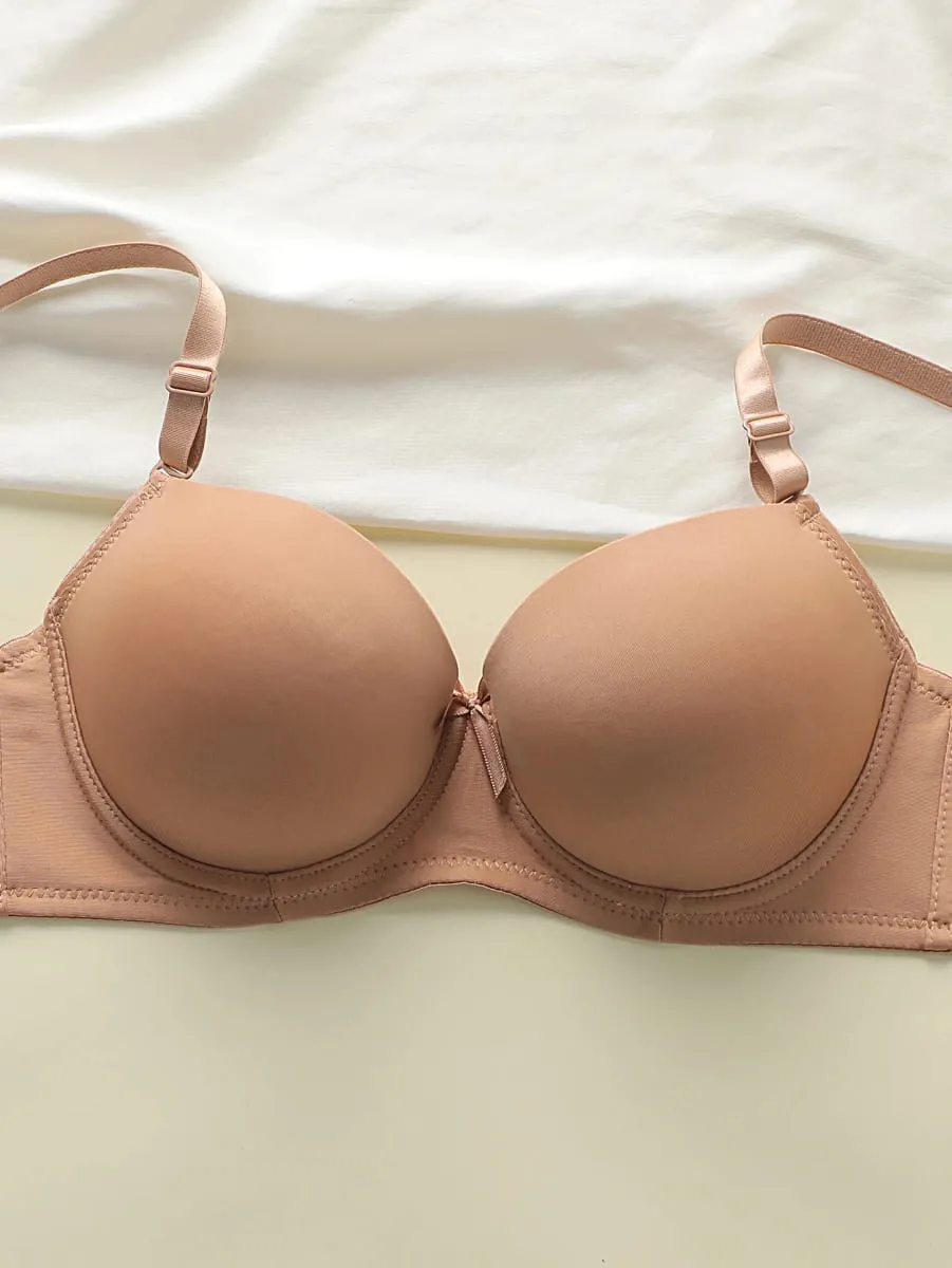 best-seller New 2-piece Combination Color Solid Color Bra Set Sexy Lingerie Set push up bra set minimalist set A2127 — image 6