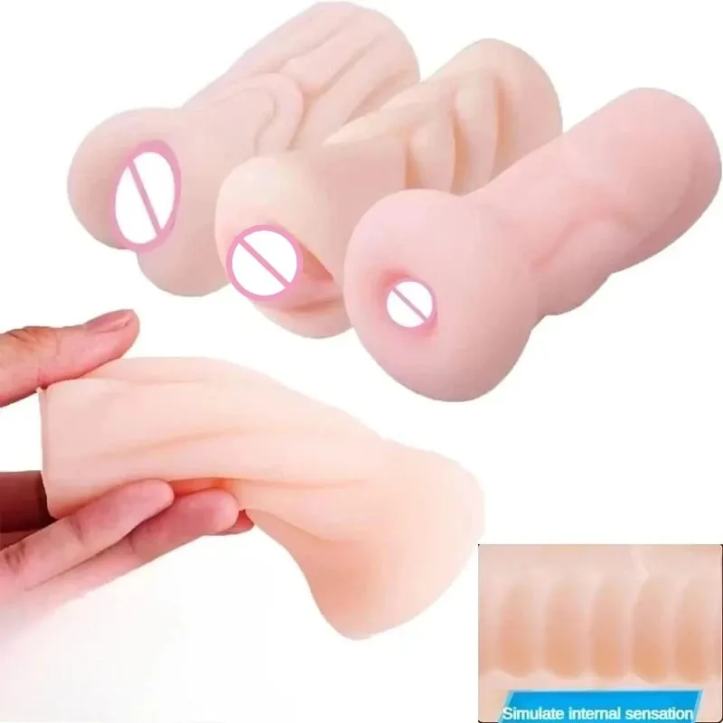 Men's Aircraft Cup Male Masturbator Oral Vaginal Anal Masturbation Soft Real Vagina Pocket Pussy Sex Toys para sa Mga Lalaki Blowjob — image 2