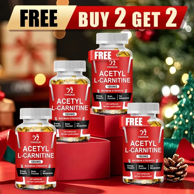 Buy 2 Get 2 Free! Pure Acetyl L-Carnitine Capsules Support Enhances Mental Clarity Mood & Learning Ability Cognitive Function — image 2