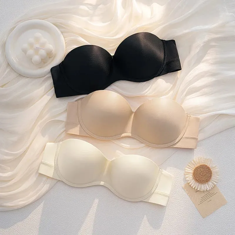 Bra Panties 1/2 Cup Thin Fashion Young Girls Fashion Intimates Push Up Gather Beauty Back Underwear Multiple Halter Lingerie Set — image 2