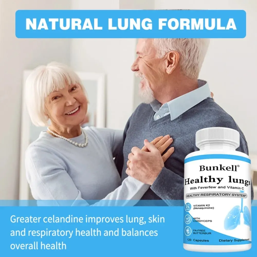 Lung Health Capsules with Vitamin C Balance Respiratory System and Skin Support Superior Respiratory Defense Bronchial Health