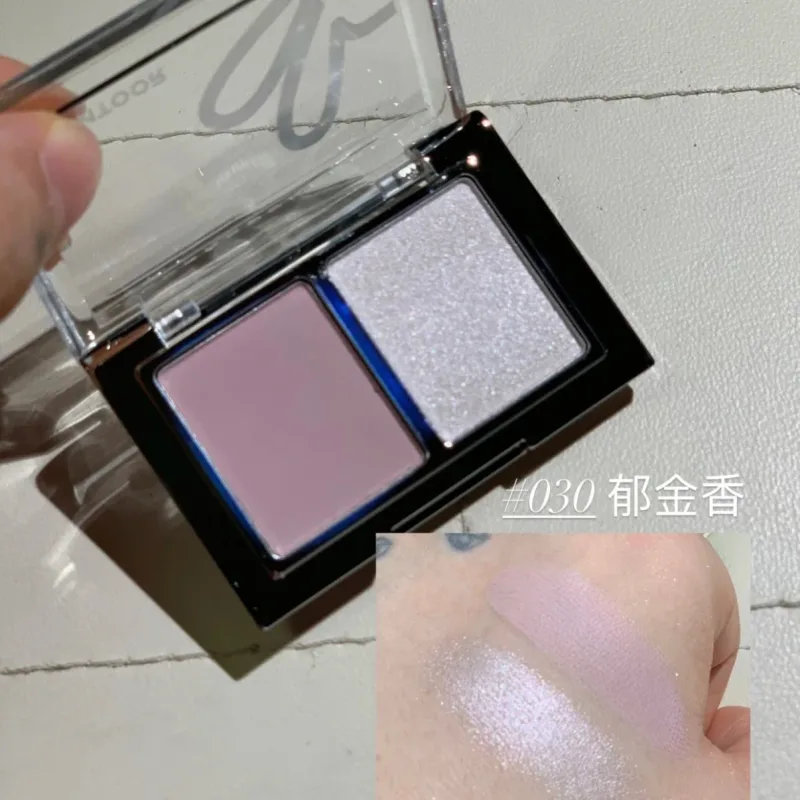 Dual Eyeshadow Palette Matte Shimmer Glitter Eyeshadow Palette Portable Long Lasting Fine Flash Eye Makeup Cosmetic — image 9