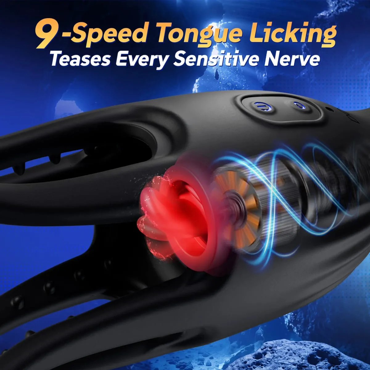 Pagdila ng Dila sa Lalaki Masturbator Double-Ended Penis Training Vibrator Blowjob Cock Glans Massager Mga Matanda na Mga Sex Toys para sa Mga Lalaki — image 2