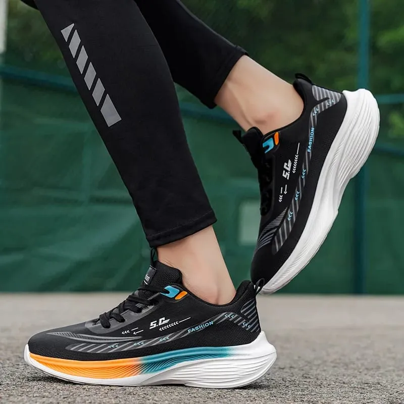 Men Running Shoes Lightweight Breathable Mesh Sneakers Thick Sole Cushioning Casual Walking Shoes Size 39-44 — image 6