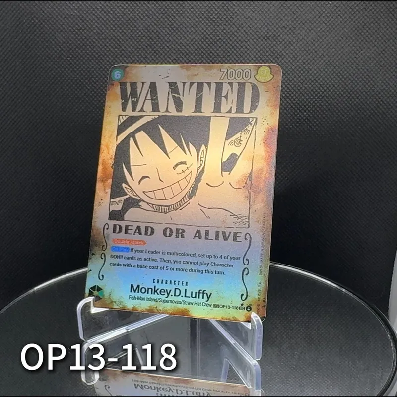 One Piece TCG OPCG English OP13 Character Card Wanted Poster Roger Luffy Ace Sabo Textured Foil Card Anime Collectible Cards — image 3