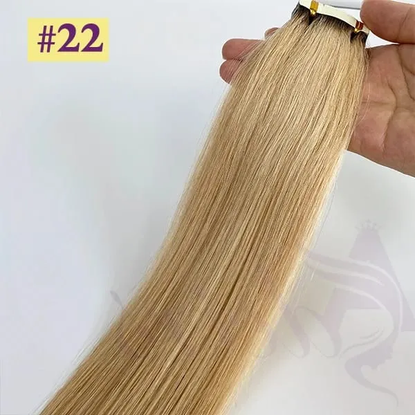 Mini Tape In Hair Extensions Really Human Hair Extensions Black Brown Blonde Invisible Tape In Straight 16"-26" For Salon — image 11