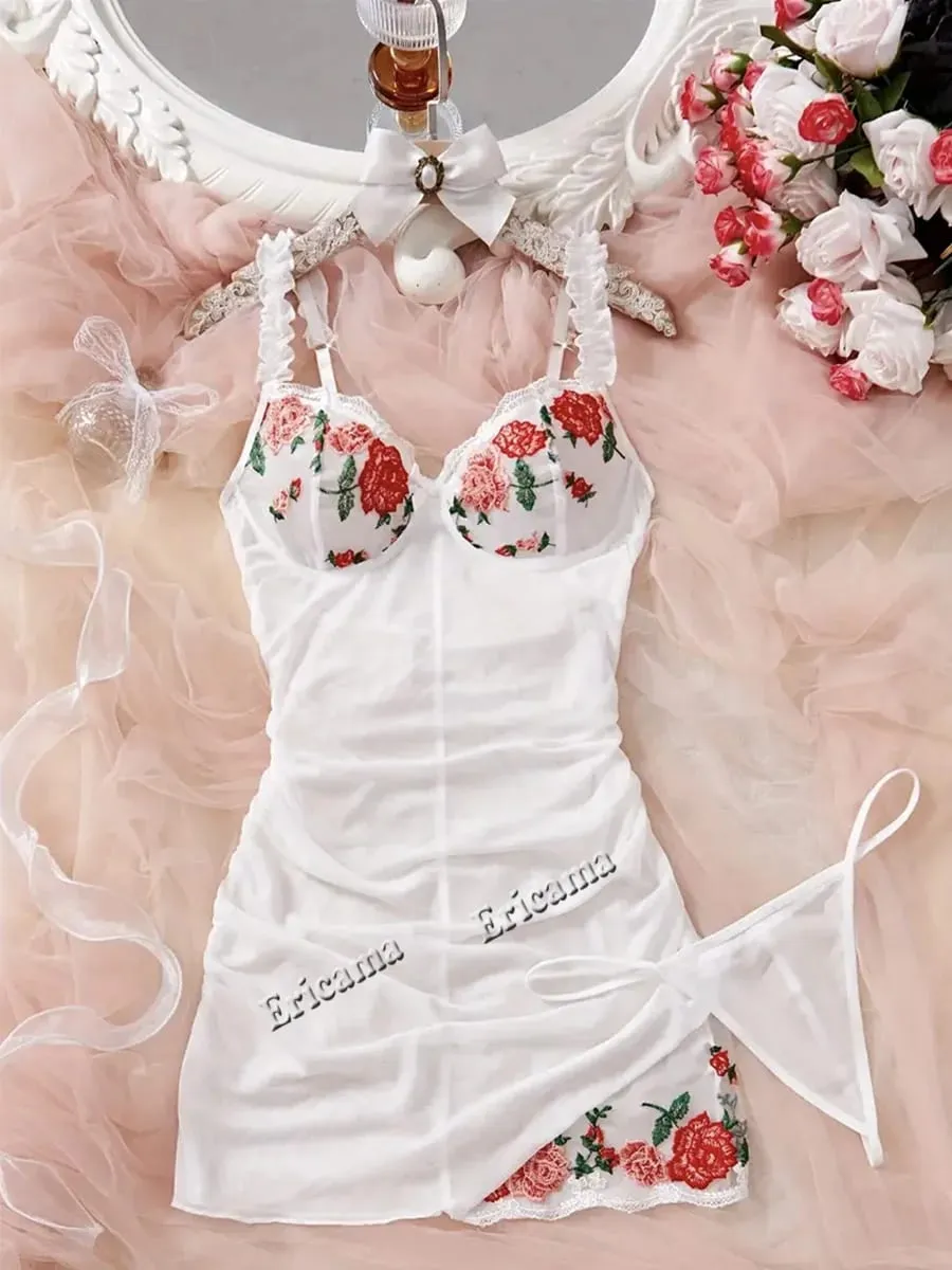 Sexy Bra Set Transparent Lace Erotic Underwire Bra Lace Sexy Lingerie Fancy Outfit Romantic Hot Underwear Set Mga Set ng Bra at Panty — image 4