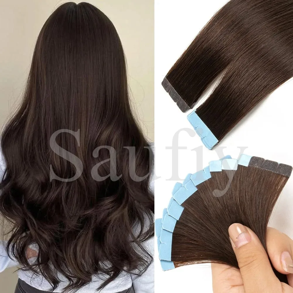 Mini fita loira balayge de 12 a 20 polegadas em extensões de cabelo humano, fita dupla face invisível sem costura em extensões de cabelo — image 8