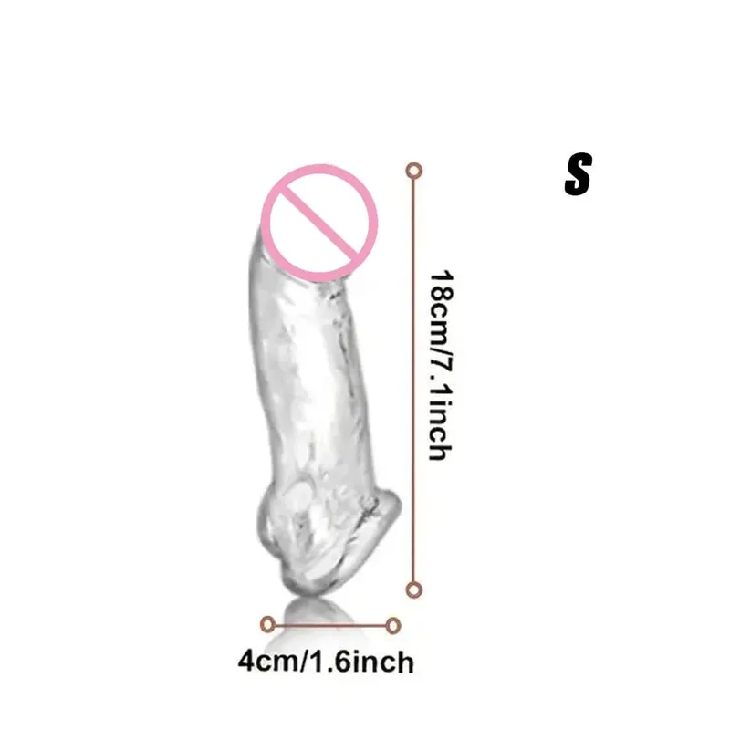Penis Sleeve Extender Adult Sex Toy Cock Sleeve 3 Sukat Pennis Extender Penis Extension Time Sex Toy Pleasure Tools Mga Mag-asawa