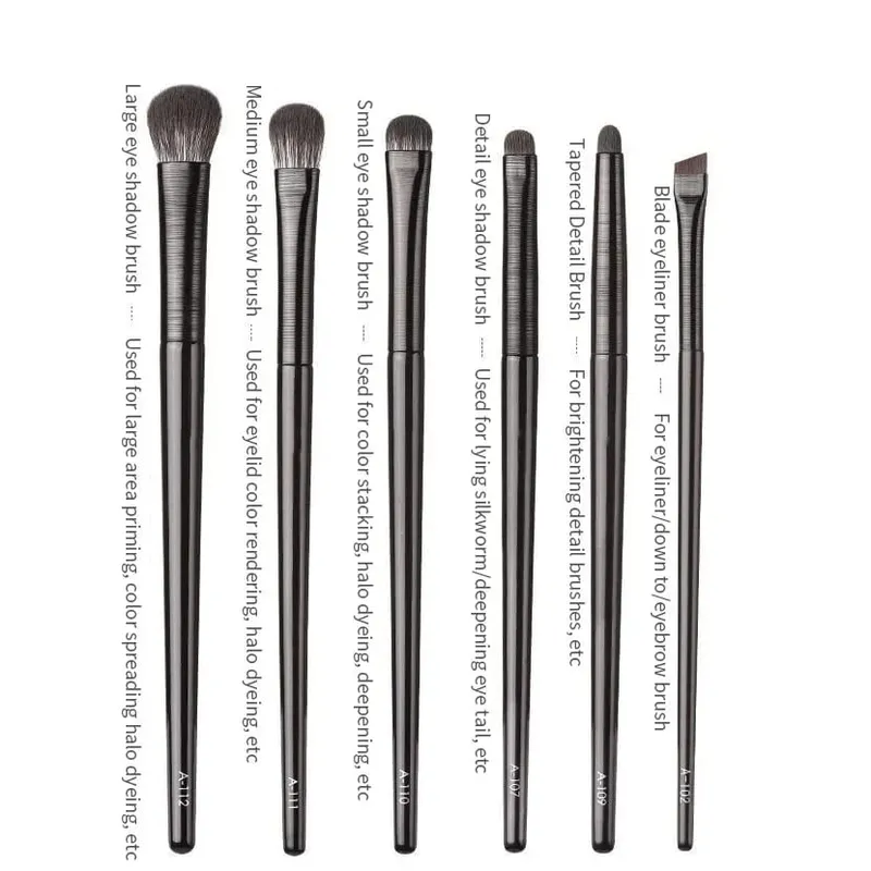 Natural Eye Makeup Brushes Set Eyeshadow Brush Eyebrow Contour Eyeliner Brush Women Eyes Cosmetic Blending Detail Make Up Tools — image 14