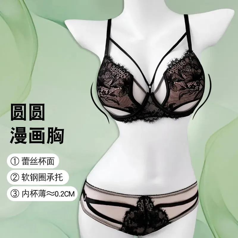 1. BANERDANNI סקסית Pure Desire חזיית סט מזער חזה גדול תמיכת Push Up Side אנטי צניחת הלבשה תחתונה נגד התרחבות חמה מכירה הטובה ביותר — image 9