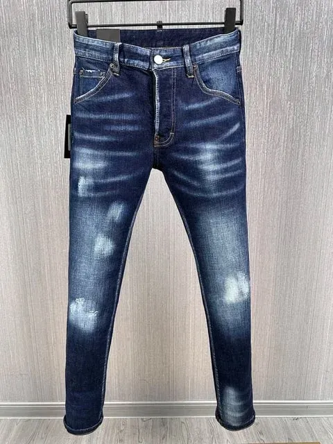 D2 Heren Jeans Denim Broek Gat Slanke Kokerbroek Metalen Knopen Feest Klassiekers Modieus Zwart DSQ2 JENAS — image 19