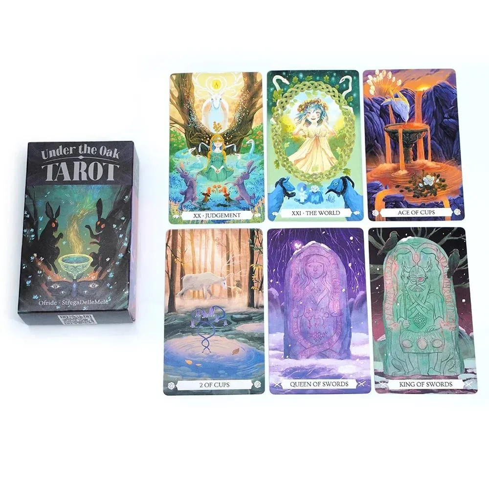 Under The Oak 78pcs Tarot Cards Tarot Deck Unique Divination Board Playing Game Combining Fact & Fiction for Insightful Readings — image 5