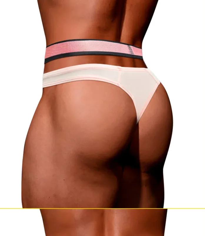 Trendy Little Triangle Masculino Juventude Cintura Baixa Ajuste Fechado Hip Lift Elástico Rosa Gradiente Com Decote Em V Pendurado — image 17