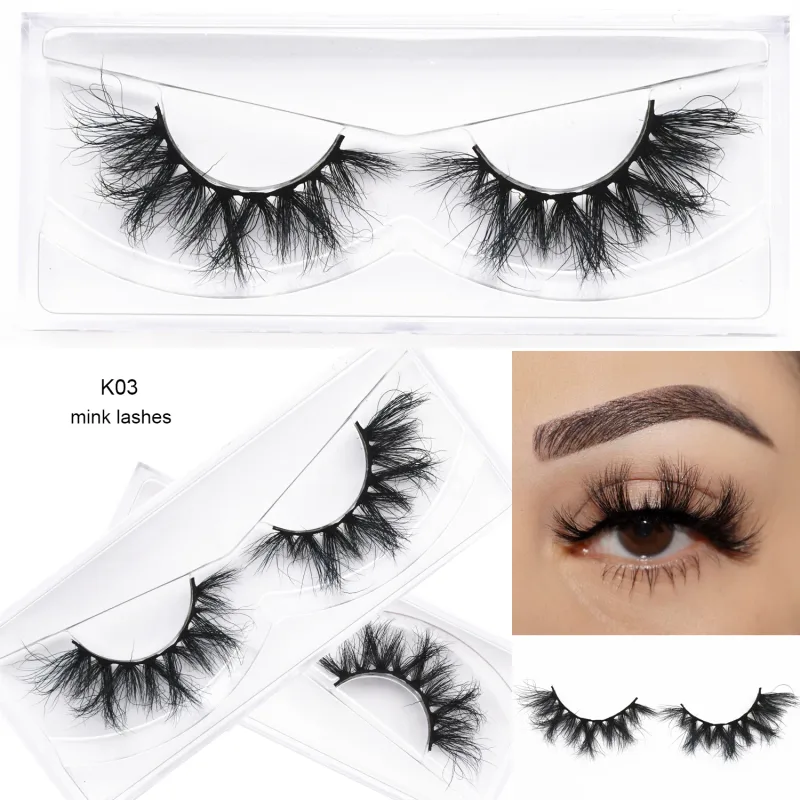 D20 Real Mink Lashes Eyelashes Extension Natural Long Winged Volume Eye Lashes Handmade Mink Fake Eyelash Makeup Lash — image 13