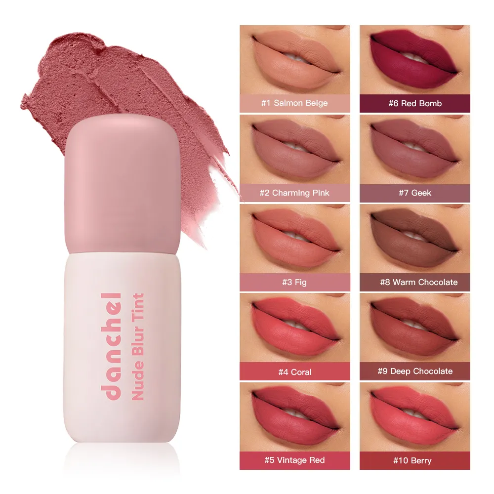 3 Pcs Christmas Lip Set Lip Volumizer Serum & Nude Blur Lip Tint Moisturizing Plumping Long Lasting Matte Lip Makeup Holiday Kit — image 4