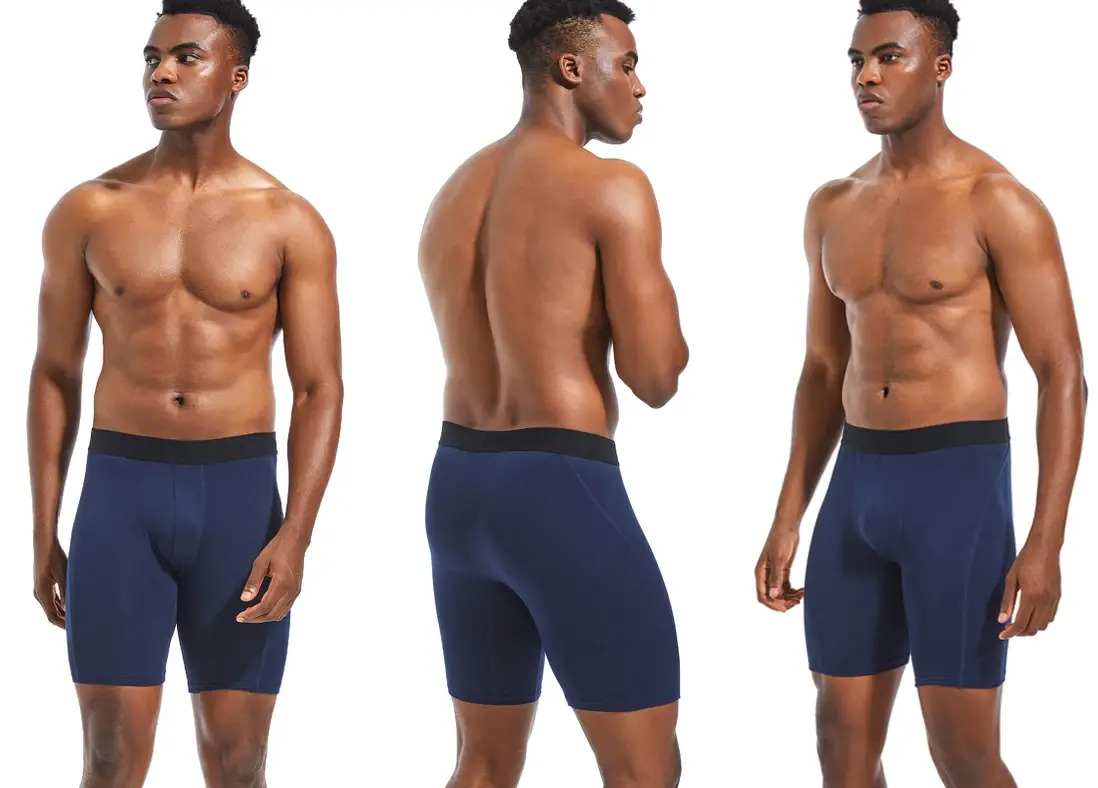 Mode Lång Herr Boxershorts Polyester Underkläder för Man Kalsonger Sexiga Herrtrosor Bekväma Stretch Boxershorts Herr — image 7