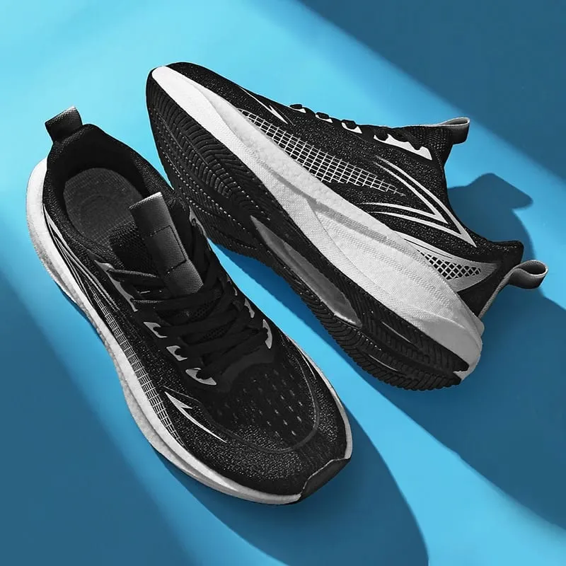 Men Sports Speciality Running Shoes Carbon Board Marathon Breathable Lightweight Women's Comfortable Athletic Nonskid Sneakers
