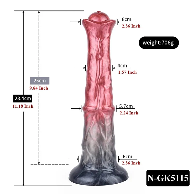 Silicone Horse Dildo Long Penis Anal Plug Napakalaking Knot G-spot Vaginal Stimulator na may Suction Cup Adult Sex Toy para sa Babae Mga Lalaki — image 8