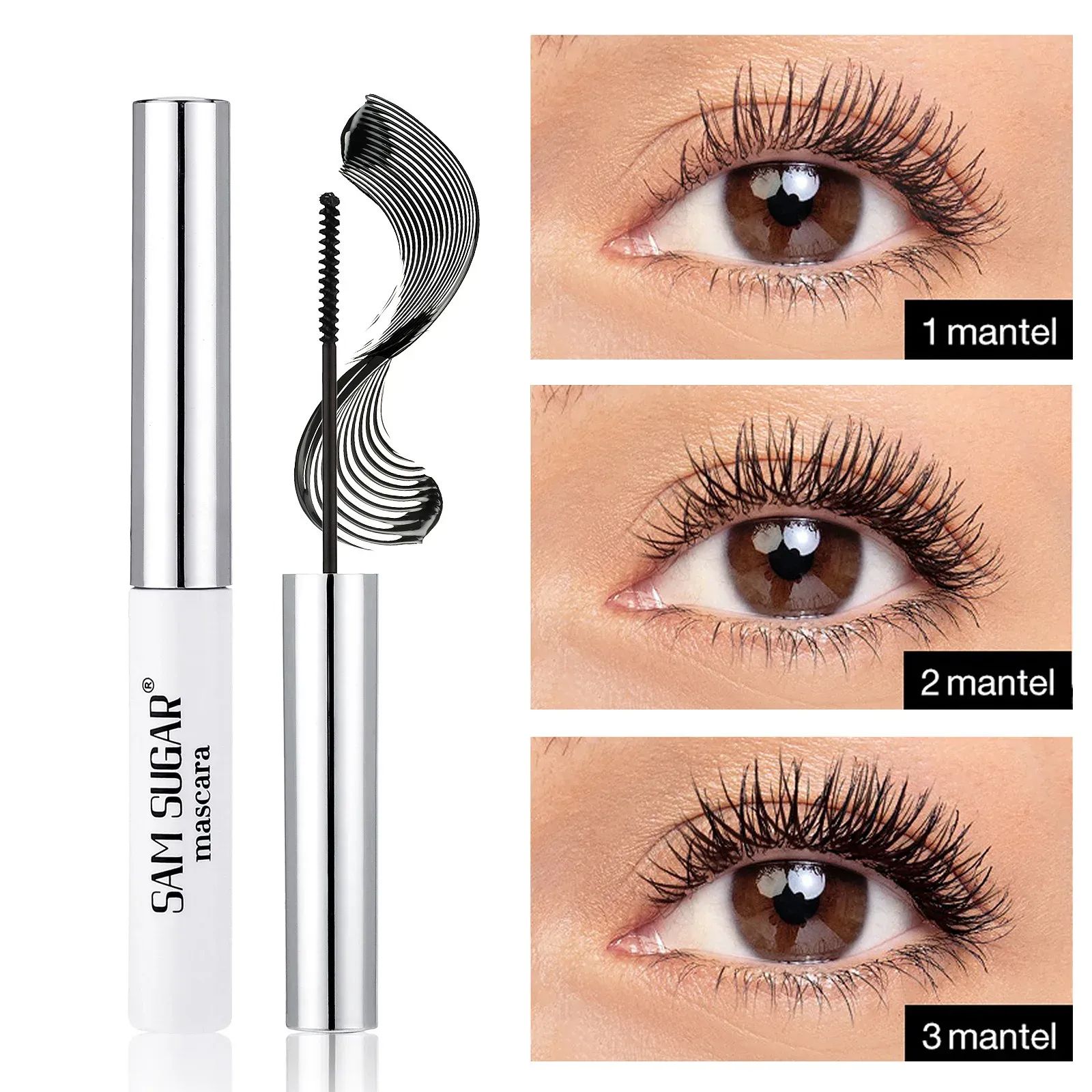Färgglad Slender Mascara Vattenfast Snabbtorkande Curling Ögonfransar Flerfärgade Fransar Makeup Långvarig Blågrön Kosmetika — image 6