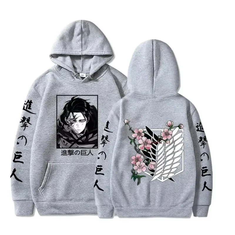 New Attack Giant Large Hoodie Levi Graphic Hoodie Men's and Women's Clothing Autumn Warm Hoodie Street Top — image 3