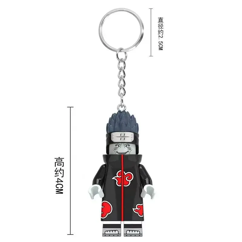 6style Beautiful Handmade 3D Cartoon Naruto anime peripherals keychain cute mini movable Figures Heads Assembly keychain gift — image 7