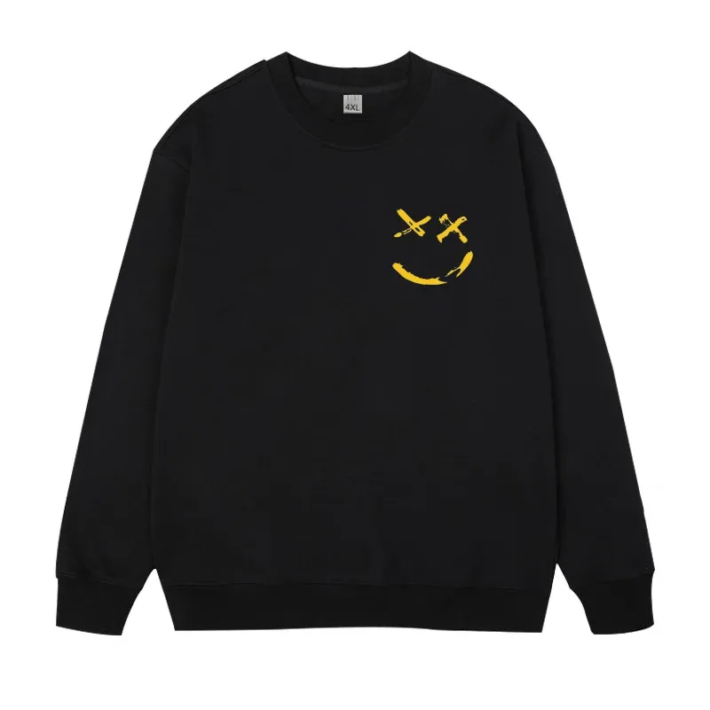 Plus size pullovers masculinos moletom de algodão completo 5xl 6xl 7xl outono inverno mangas compridas impresso topos roupas masculinas 110kg-180kg — image 9