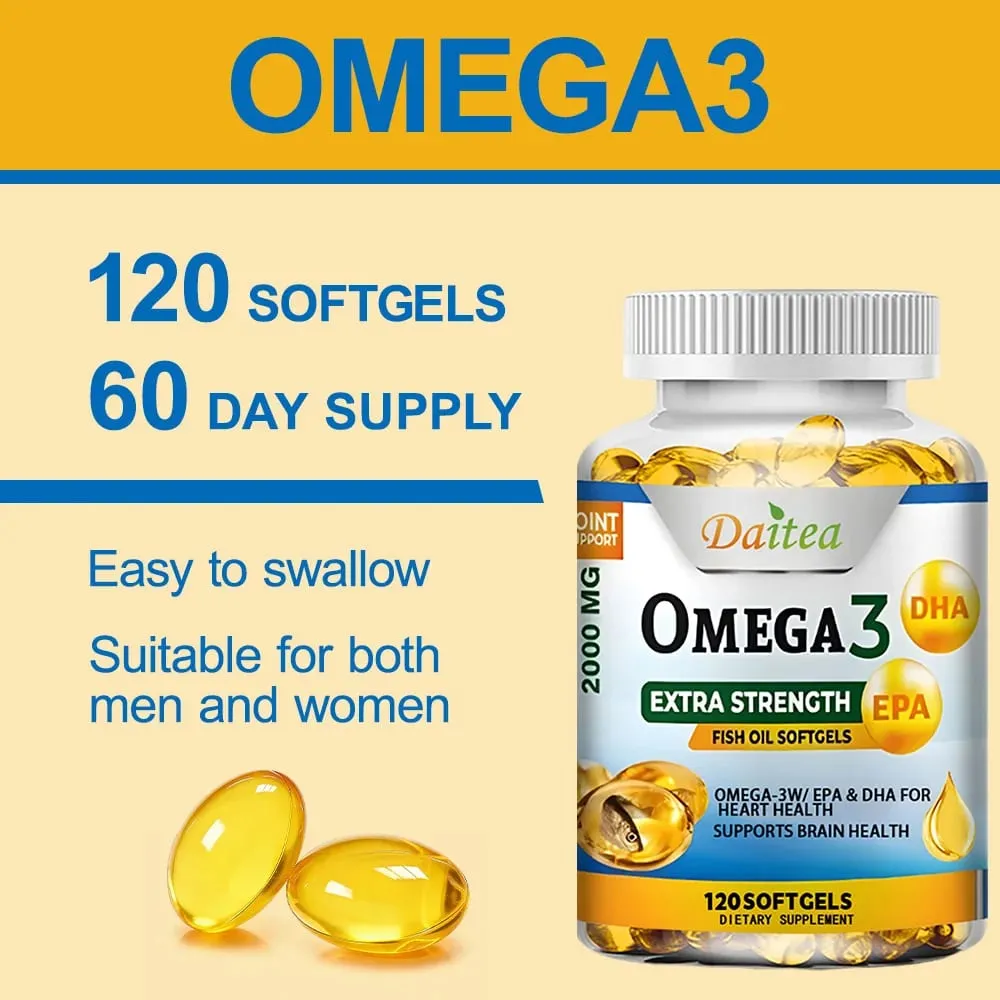 Ang Omega 3 Fish Oil 2000mg Softgels na may EPA at DHA ay sumusuporta sa Heart Brain Joint at Eye Health ay nagpapalakas ng Nerve Function at Immunity — image 5