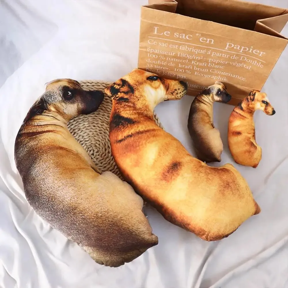 Cute 3D Lifelike Animal Throw Pillow Soft Creative Dog Pillow Cushion Home
