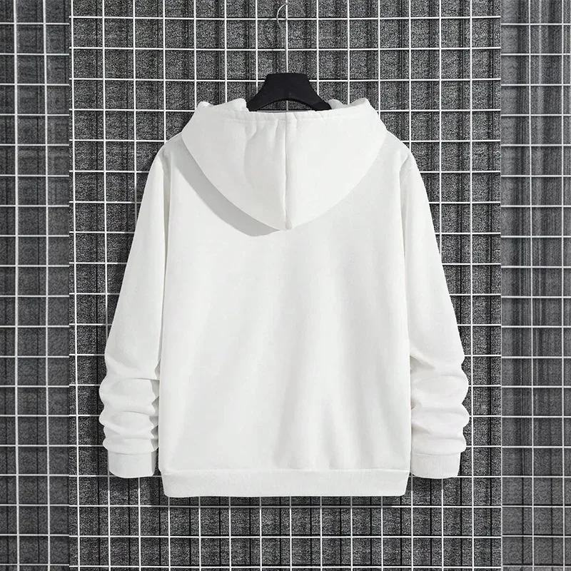 2025 Fall/winter New Arrival Men's Hoodie High Quality Solid Color Hooded Sweatshirt Male Home Outdoor Casual Fashion Pullover — image 12