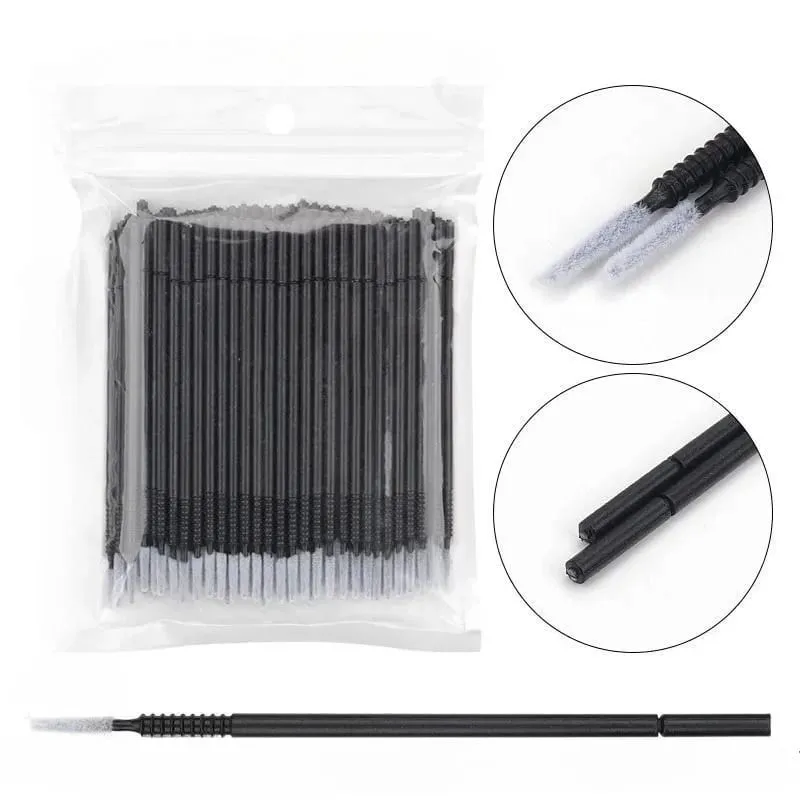 100 Pcs Disposable Spiral Mascara Applicator Lashes Brushes Eyelash Extension Makeup ToolsBrush Handle Microbrush — image 6