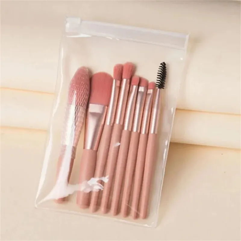 8pcs/bag Soft Fluffy Makeup Brushes Set for Cosmetics Foundation Loose Powder Eyeshadow Kabuki Blending Makeup Brush Beauty Tool