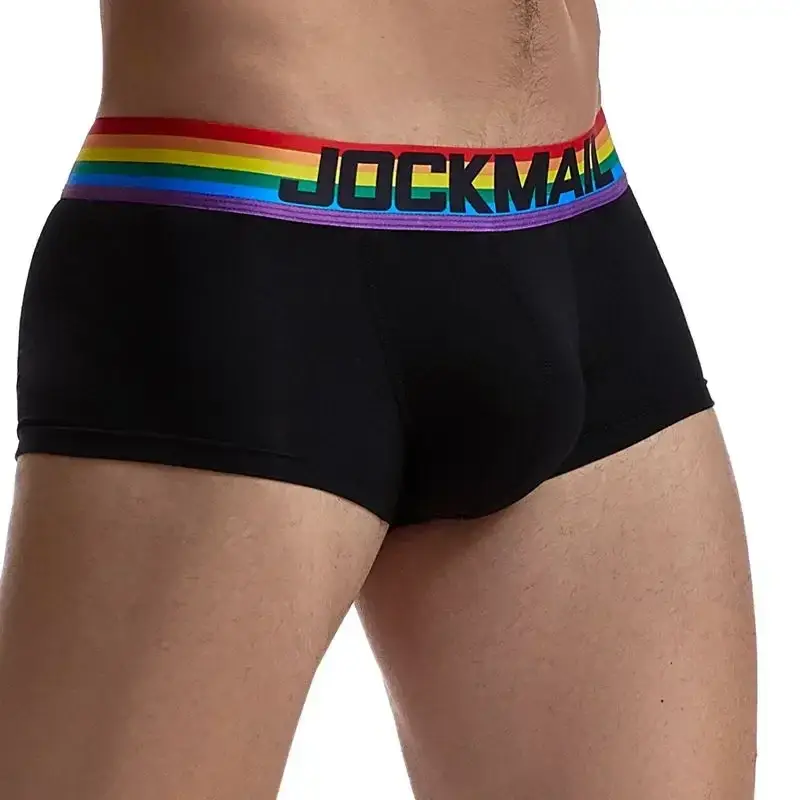 Celana Dalam Pria Sabuk Pelangi Celana Boxer Pria Katun Boxer Pria Pakaian Dalam Sejuk Celana Dalam Pria Celana Boxer Lembut Hitam Putih — image 6