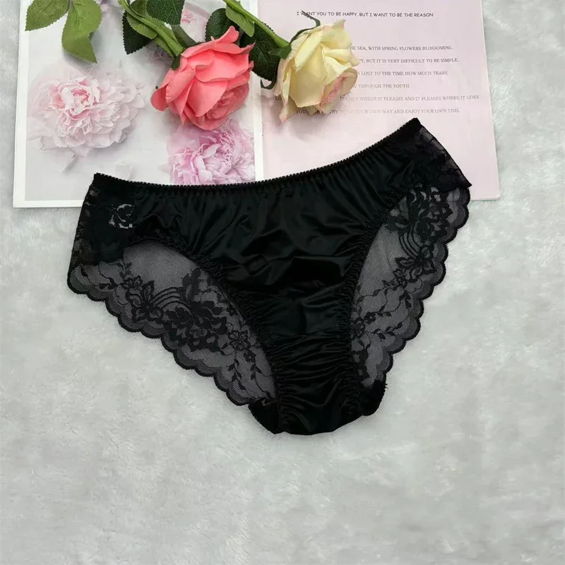 Cuecas sissy masculinas, cuecas de biquíni, lingerie com acabamento em renda, roupa íntima gay masculina crossdress, roupa íntima sexy para homens — image 12