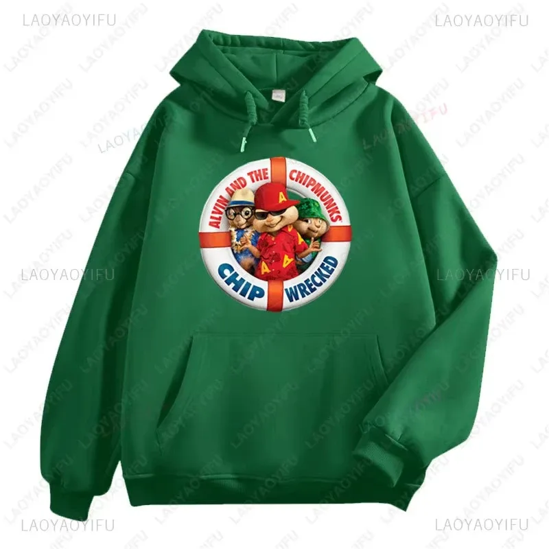 Alvin and The Chipmunks Anime Hoodies Eco Friendly A Letters Printing Sweatshirt Casual Streetwear Unisex Pullovers promo — image 12