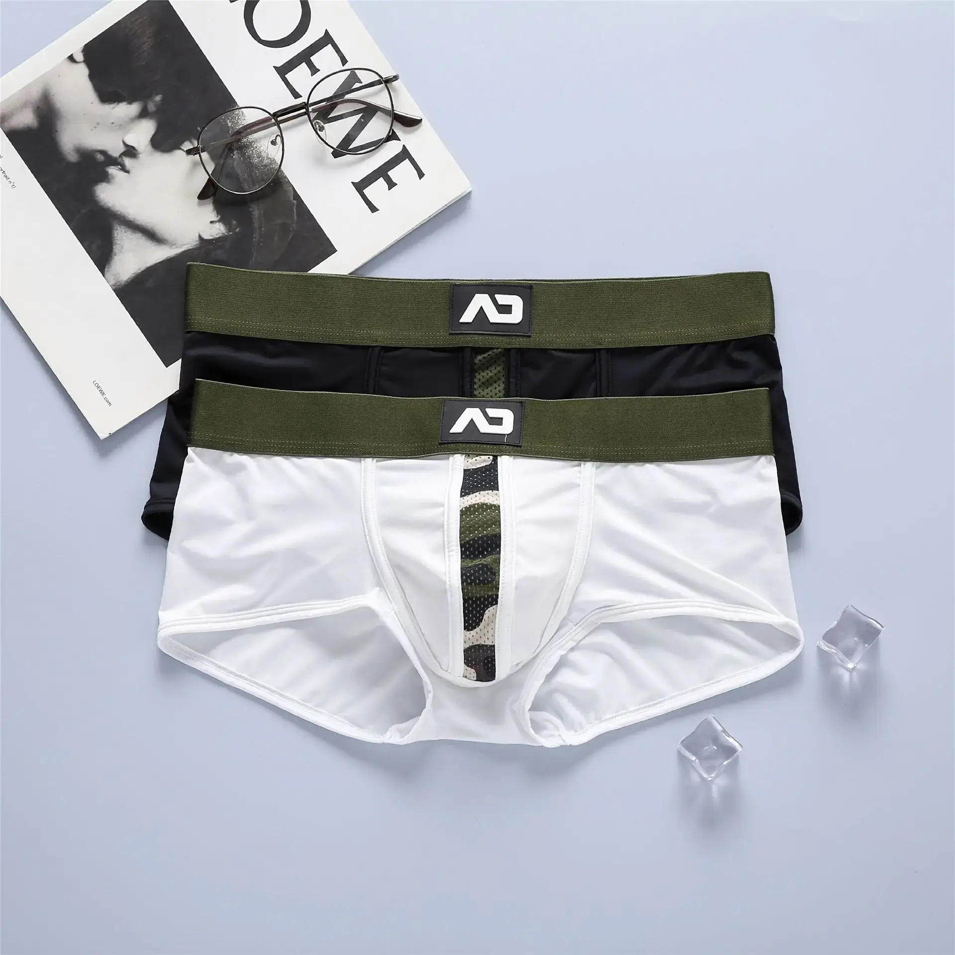 Bagong Panlalaking Flat Corner Underwea Low Waist Sexy Elastic Three Dimensional Bag Komportable Flat Corner Underwear Adik — image 1