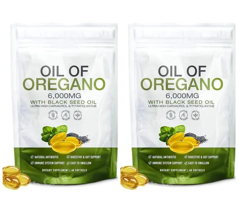 Oil of Oregano 6000mg Black Seed Oil Softgels Supports Daily Immune Defense Digestive Balance Herbal Formula Non GMO 60 Count — image 9