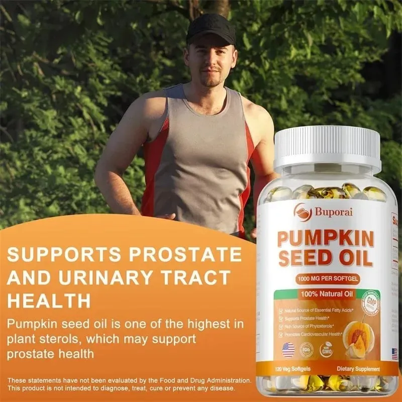Pumpkin Seed Oil Capsule - Support Prostate and Urinary Tract Health Hair Growth & Skin Care Prevent Hair Loss — image 5