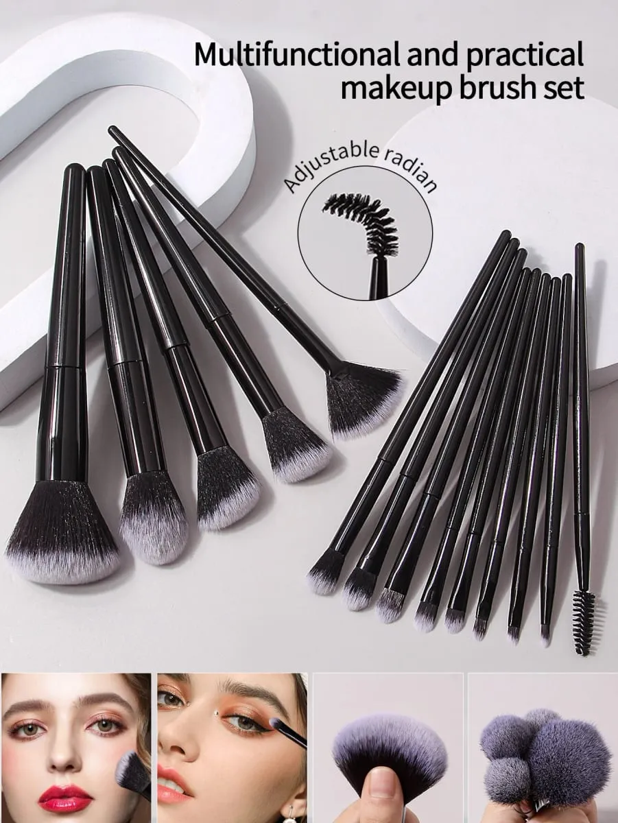 27/14/9/1PCS Professional Makeup Brush Set 14 Brushes Makeup Sponge Powder Puff Makeup Bag Eyebrow Razor Cleaning Tools — image 3