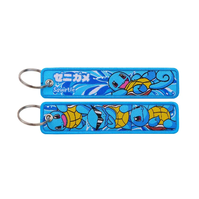 Pokémon Anime Elf Monsters Keychain for Cars Backpack Key Holders Embroidery Keyrings Key Tag Jet Tag Accessories Gifts 1pcs