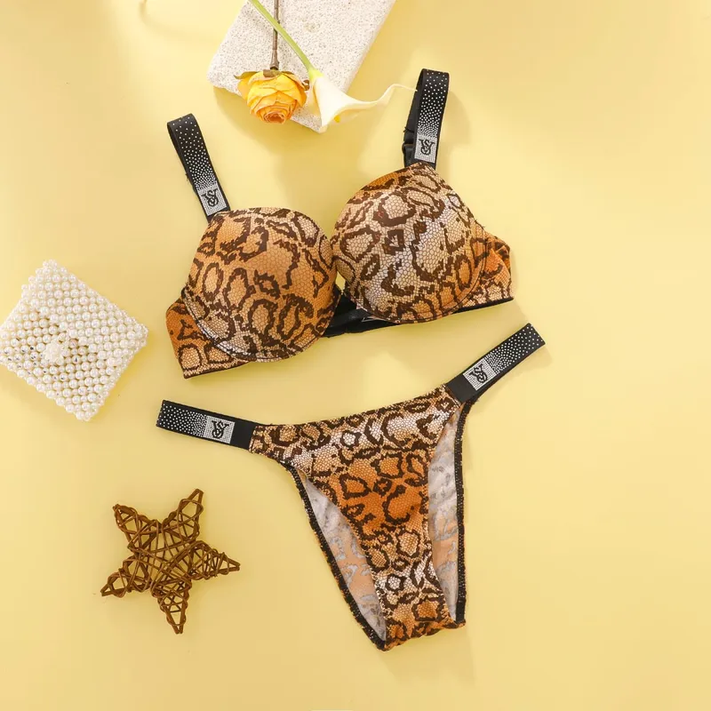 Victoria's Secret New Lingerie Underwired Sleepwear Plus Size Women Adjustable Straps Fashion Lace Push Up Bra Panty Set Sexy — image 8