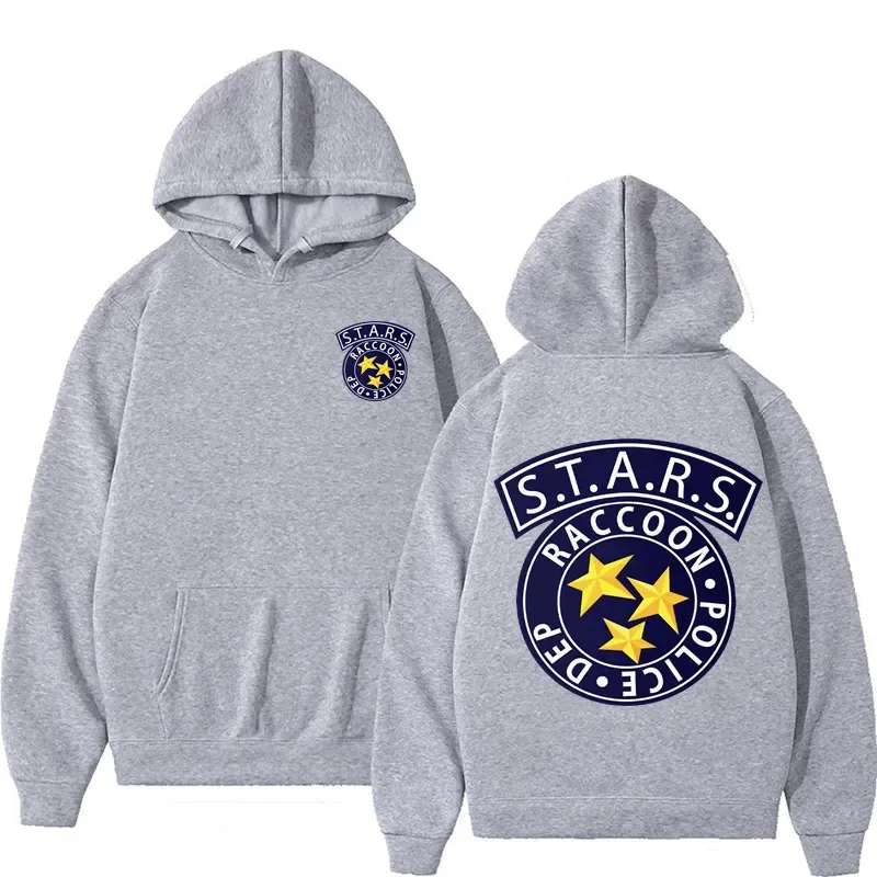 Limited Resident Evil Logo Graphic Hoodies Men's Harajuku Y2k Long Sleeve Sweatshirts Male Fashion Cool Casual Hoodie Streetwear